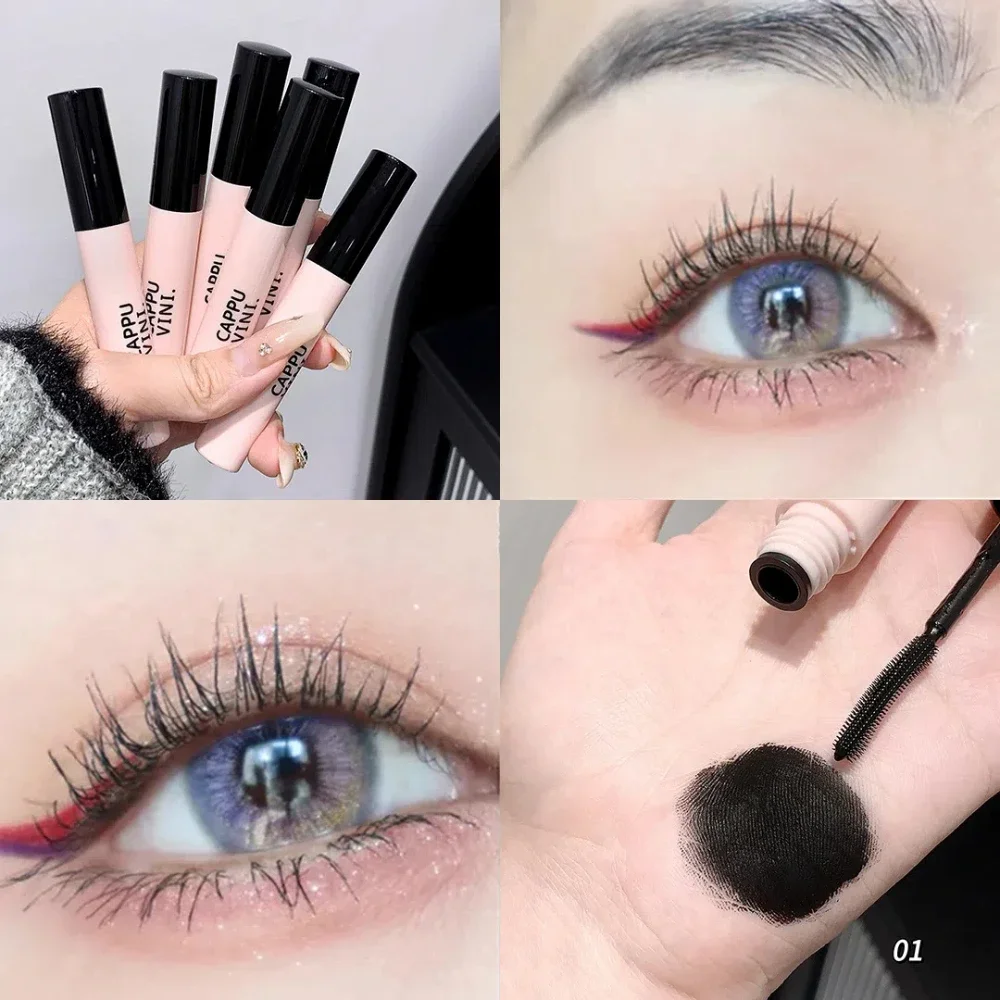 Mascara de maquillage, Extension de cils noirs et bruns, imperméable, ne se décolore pas, liquide de teinture, Volume, cosmétique longue tenue