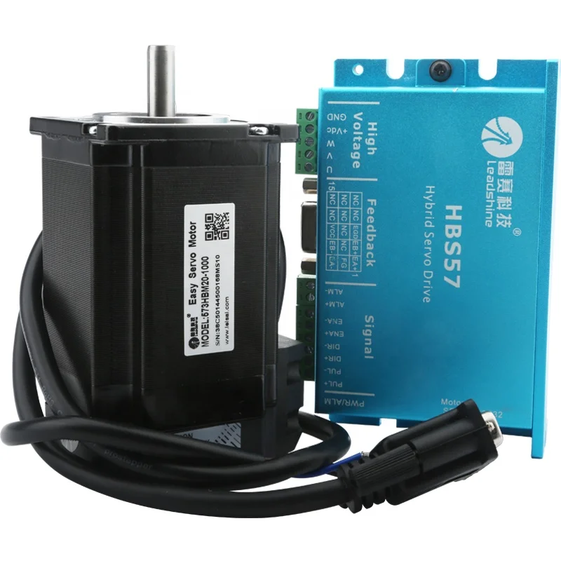 Closed Loop Servo Drive HBS57 Is 3-phase Servo Motor 573HBM20-1000 With 1000mm Line Encoder