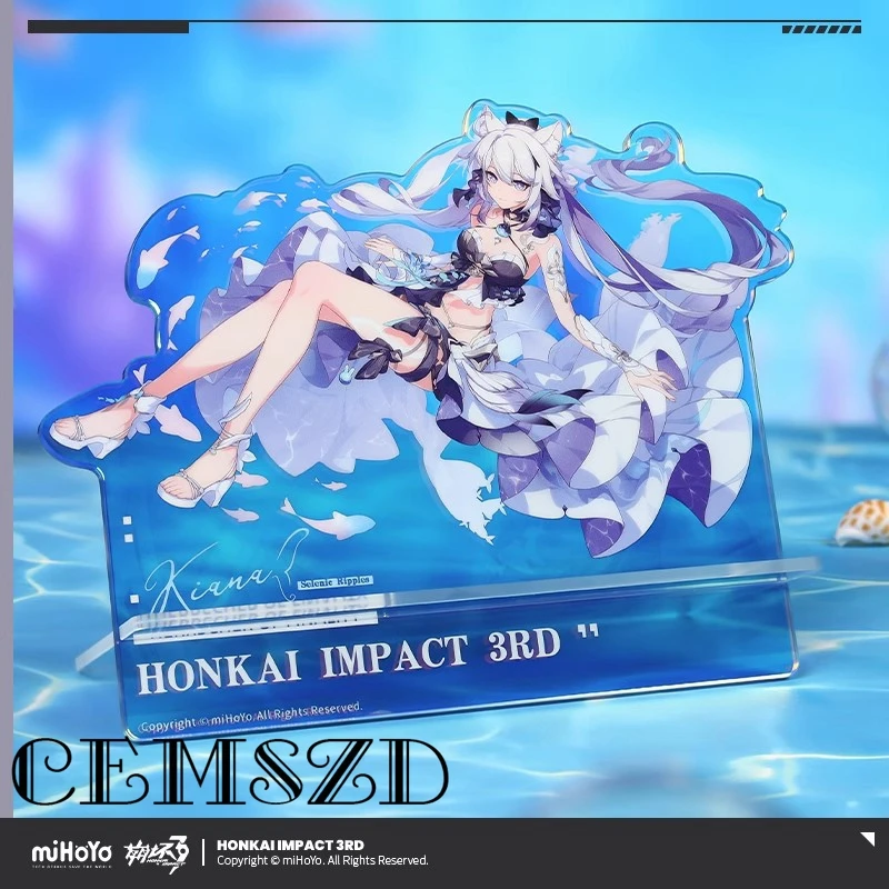 

[Genuine] Game Honkai Impact 3RD Kiana Acrylic Mobile Phone Stand Anime Cartoon Cosplay Accessories and Props Halloween Gifts