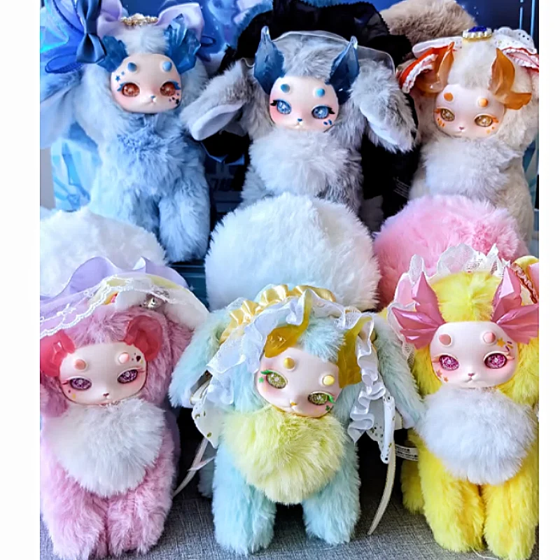 

Genuine Tutulong V3 Blind Box Fantasy Colorful Crystal Series Cute Bunny Dragon Plush Dolls Decor Collection Model Surprise Gift