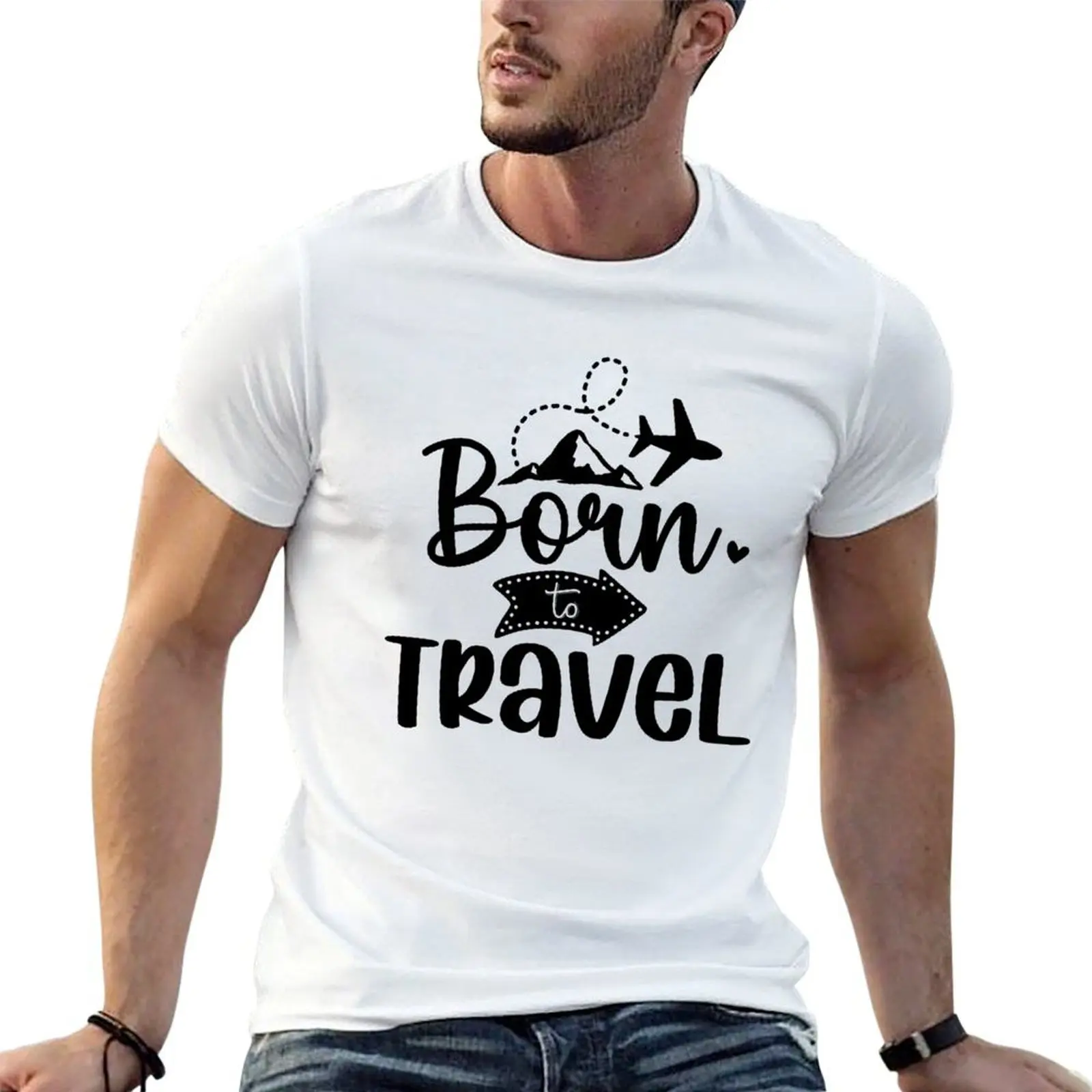 Born To Travel T-Shirt t shirt man cotton man graphic t shirt t shirt men 100% cotton luxury brand T-shirt