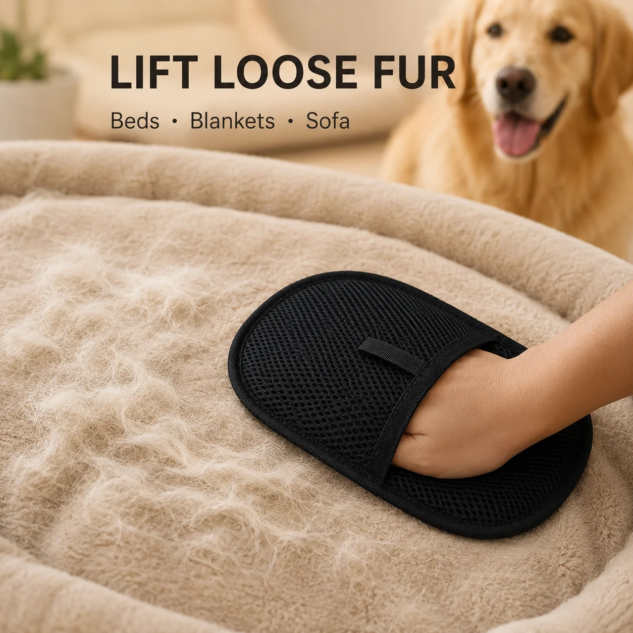 2/4/6Pcs Reusable Pet Hair Remover Mitt Set for Sofa Clothes Bedding Car Seat, Cat Dog Fur Cleaning Gloves Value Pack