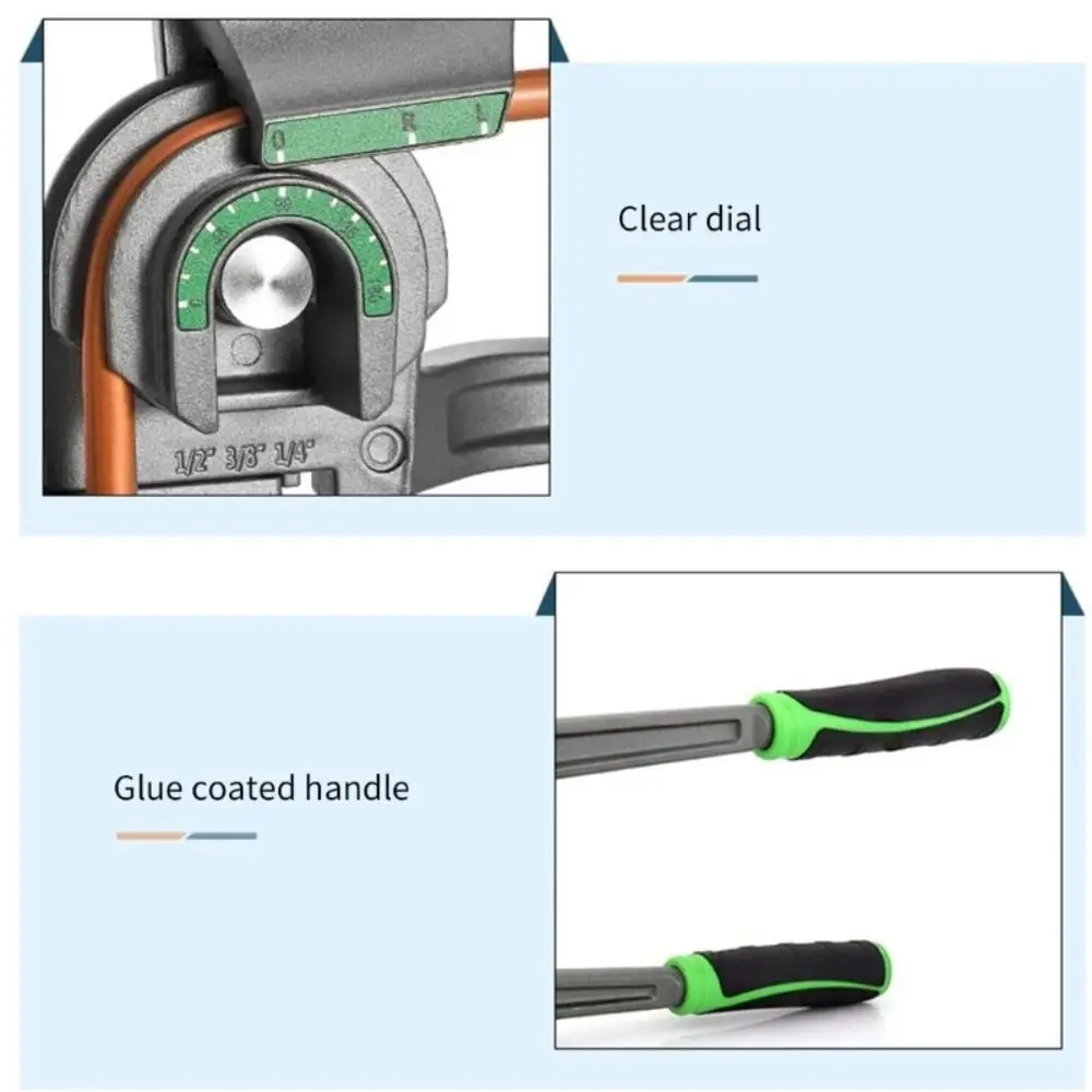 

3-in-1 Tubing Bender Lever Type 180° Bending Tool Durable Strong Bearing Capacity Bending Machine Air Conditioning Repair