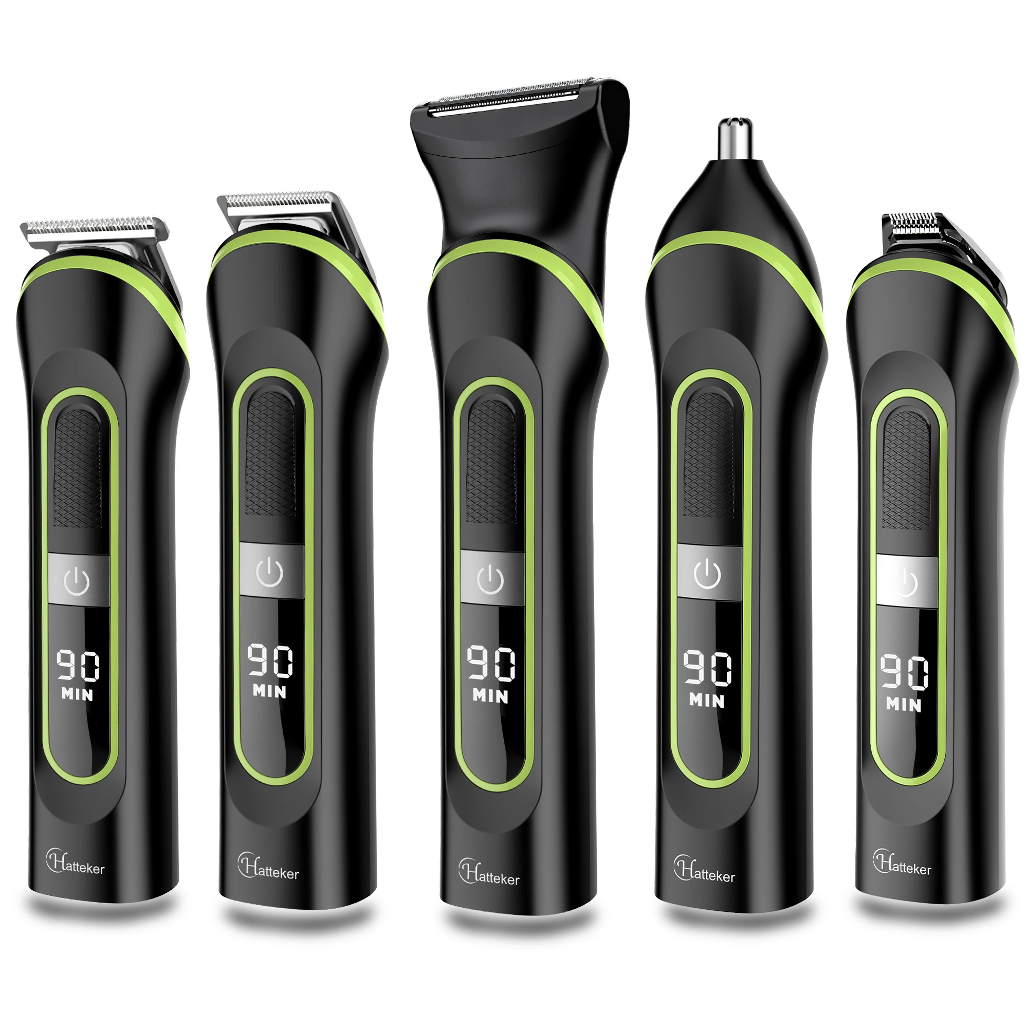 Professioneller Haarschneider von Hatteker mit einstellbaren Einstellungen, wasserdichte Trimmermaschine mit USB-Ladestation und LCD-Bildschirm