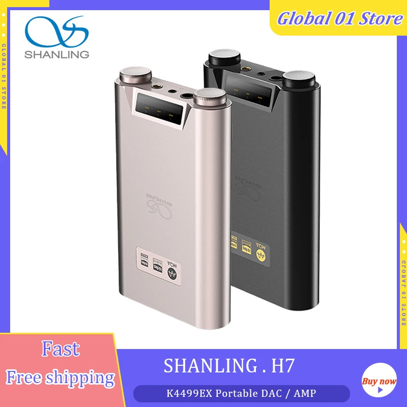 SHANLING H7 Headphone Amplifier Hi-Res Portable MQA HIFI AMP AK4191EQ DAC USB AK4499EX DAP Bluetooth 5.0 LDAC 3.5 4.4 6.35MM RCA