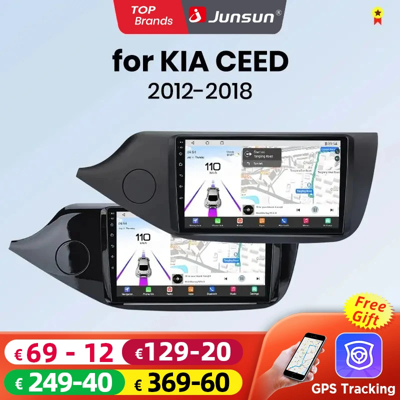 Junsun Qualcomm chip 8-Core Android13 Car Radio For KIA CEED JD Cee 'd 2012-2018 Wireless CarPlay Autoradio Stereo HD Screen