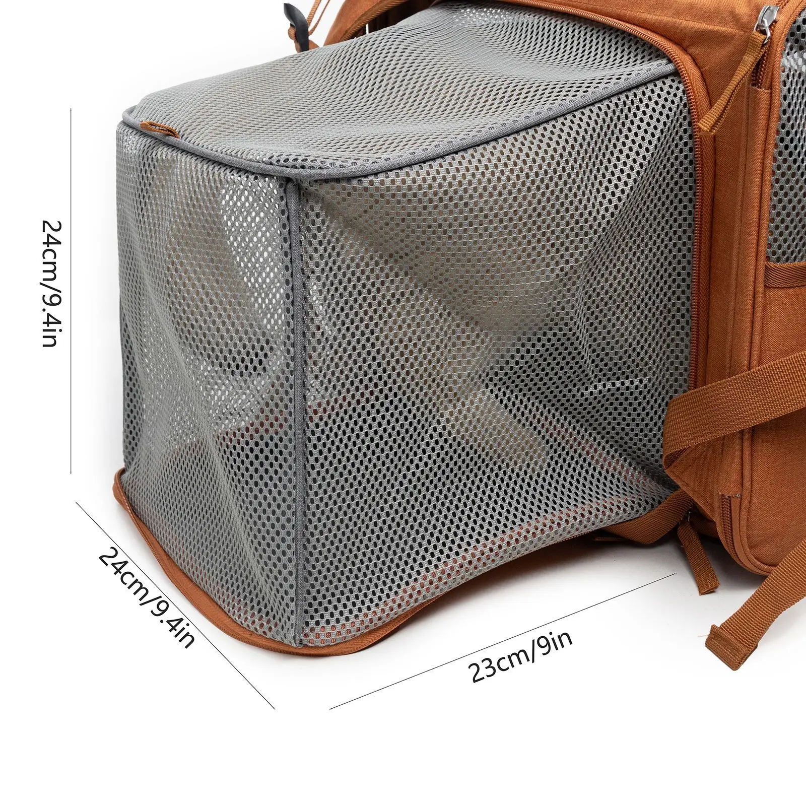 Durable Pet Carrier Backpack with Sunshade Curtains PVC Mesh for Cats and Dogs Up to 13bs Scratch-Proof Removable Pad