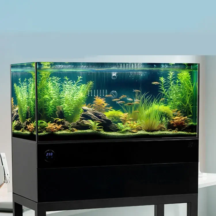 

Multiple filtration tabletop glass fish tank artificial aquarium multifunctional desktop fish tank without base cabinets