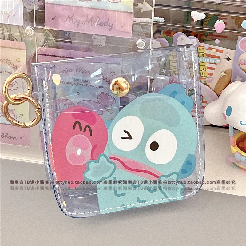 Kawaii Kuromi Cinnamoroll Pochacco Pvc Jelly Texture Coin Purse Sanrio Anime Girl Heart Cute Earphone Storage Keychain