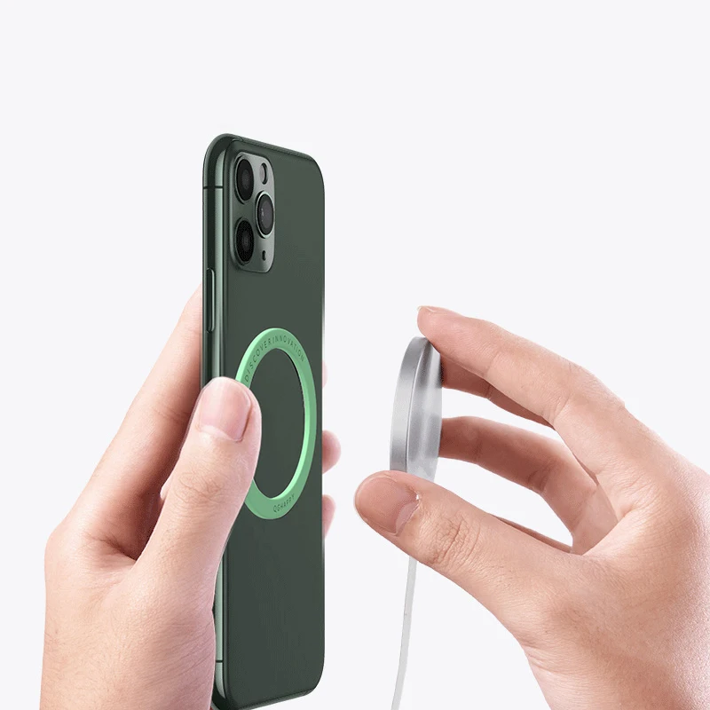 

Самоклеящаяся магнитная наклейка с металлическим кольцом из железного листа для Apple IPhone 15, 14, 13, 12, магнитные кольца для беспроводной зарядки Magsafe