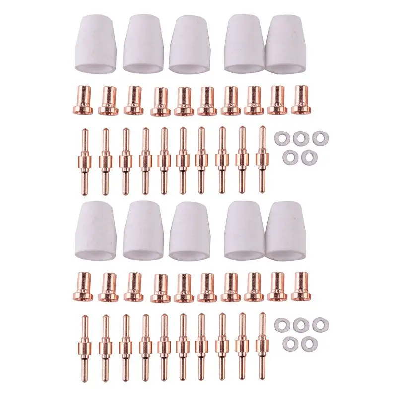 THIVN-For PT-31 -40 Plasma Cutter Cutting Torch Consumables KIT Extended 60Pcs