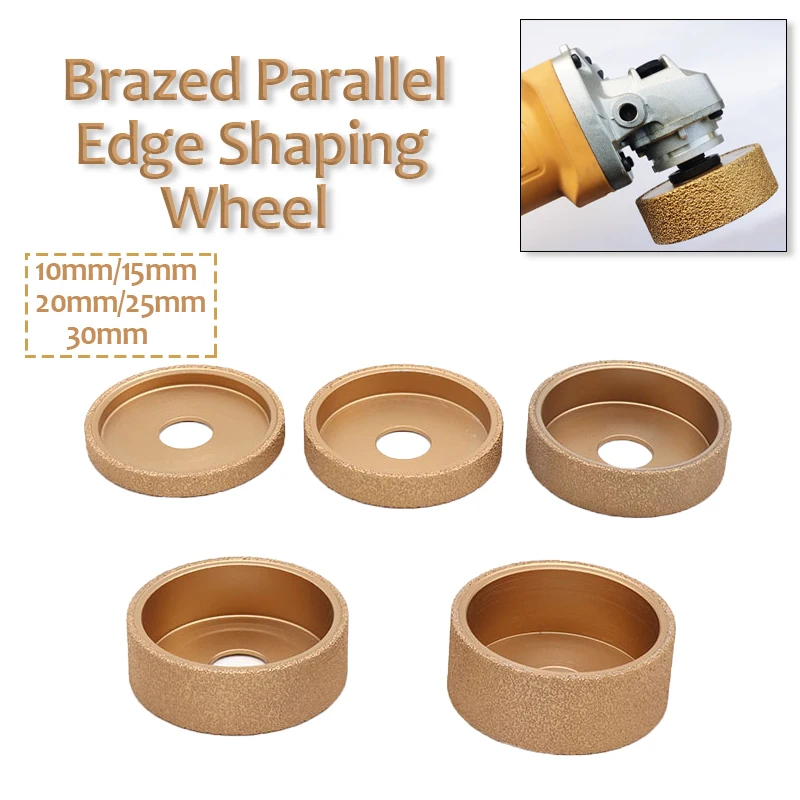 1pc Parallel Profile Shaping Wheel 20mm Arbor Vacuum Brazed Diamond Edges Wheel for Tile Quartz Stone Marble Granite Rock Stone
