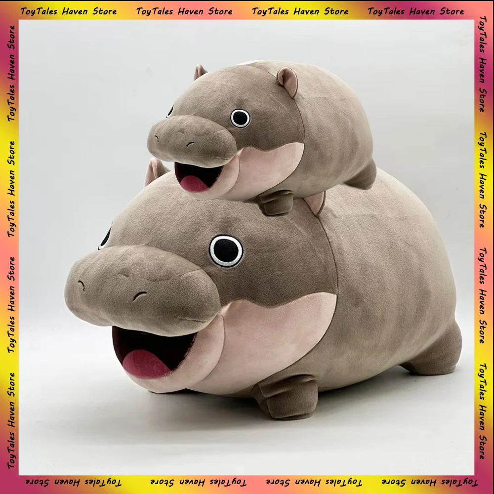 Jouet en peluche Hipryotamus Moo Deng pour enfants, coussin en peluche doux, oreiller de dessin animé mignon, cadeau de Noël, décoration de chambre, jouets