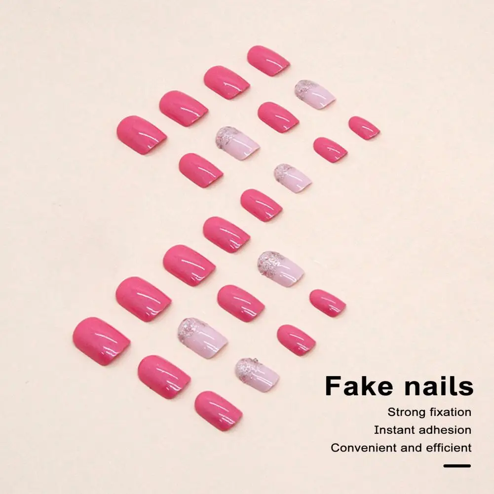 Easy Trim Nails Chic European-inspired Pink Fake Nails Easy Trim Minimalistic Style Multifunctional Scratch-resistant Nails