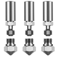 3Pcs 0.4Mm MK10 All Metal Hotend Kit Nozzle For Wanhao, Flashforge, Powerspec