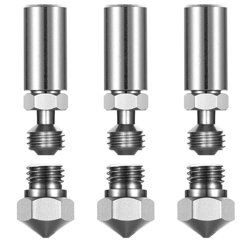 3Pcs 0.4Mm MK10 All Metal Hotend Kit Nozzle For Wanhao, Flashforge, Powerspec