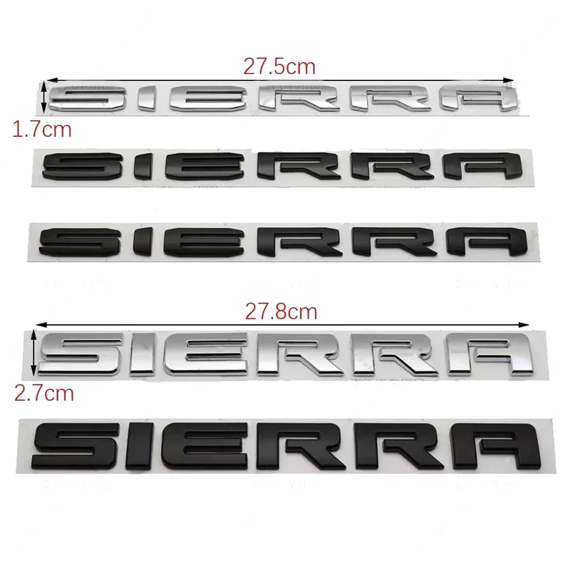 1PCS ABS Sierra Sticker for GMC Rear Compartment Car Sticker Emblem