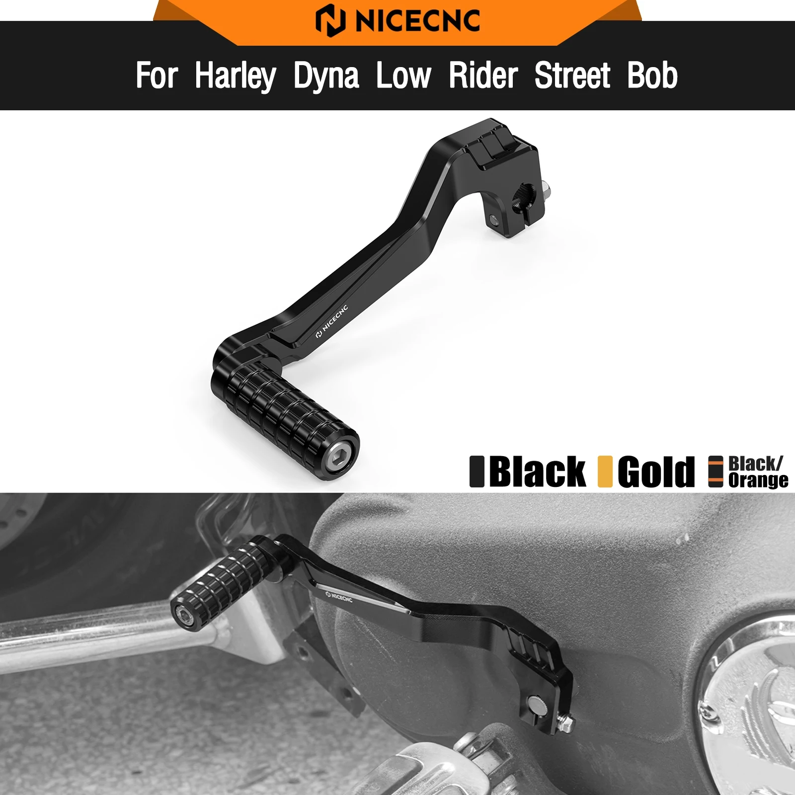 

For Harley Dyna Street Bob FXDB 1991-2017 Mid Controls Gear Shift Lever Low Rider FXDL FXDLSFat Bob FXDF Super Glide Custom FXDC