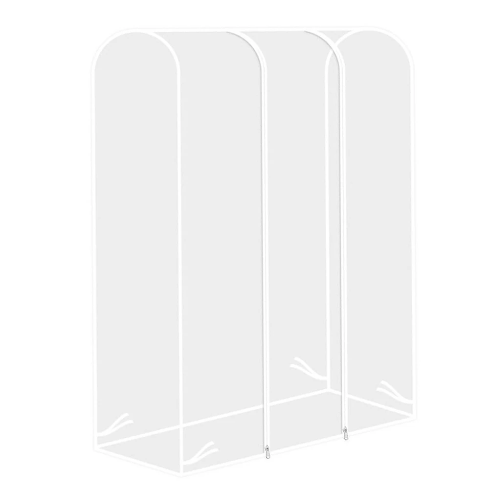 

Dust Cover for Clothes Rack Garment Protector Transparent Hanger Stand Wardrobe Cover Closet Organizer