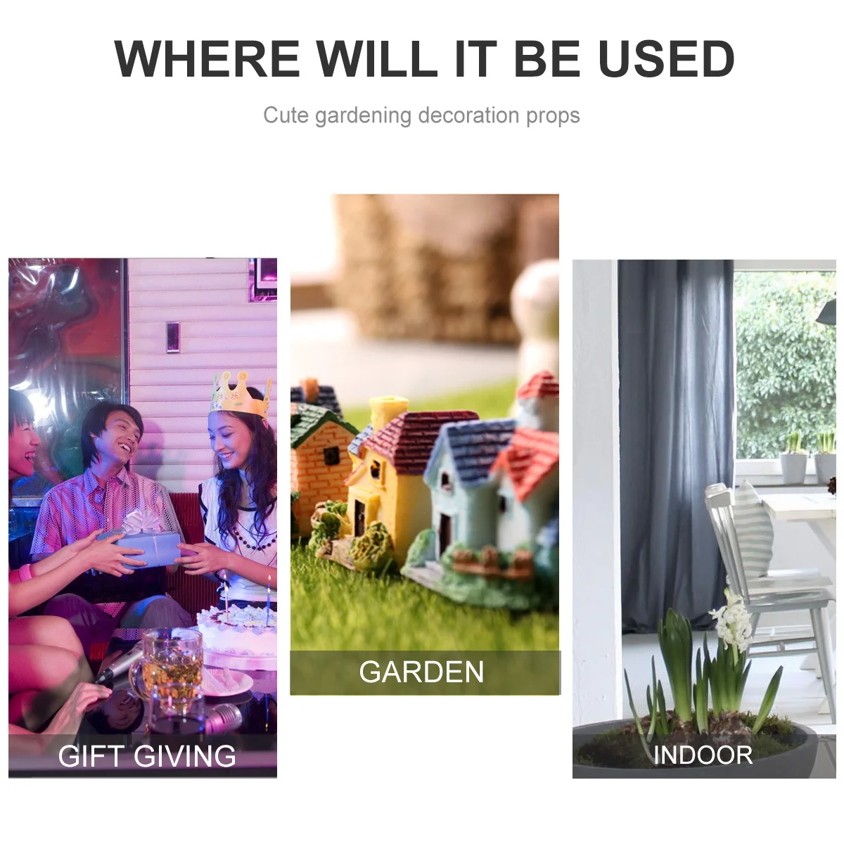 4 шт. Миниатюрные фигурки для украшения сада