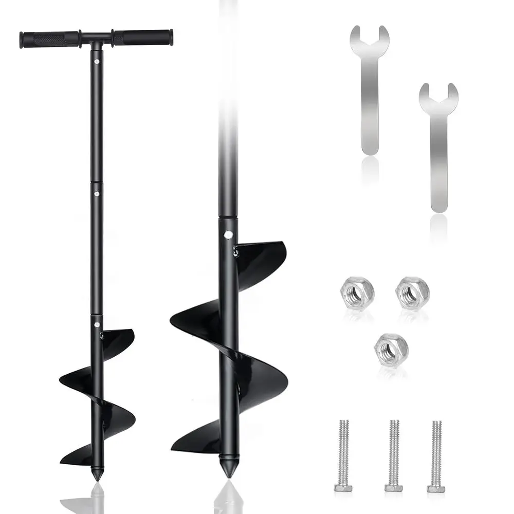 

Ручной шнековый бур для земляных работ 5.9x33 дюйма, большой садовый бур для посадки луковиц, рассады, ручной спиральный бур