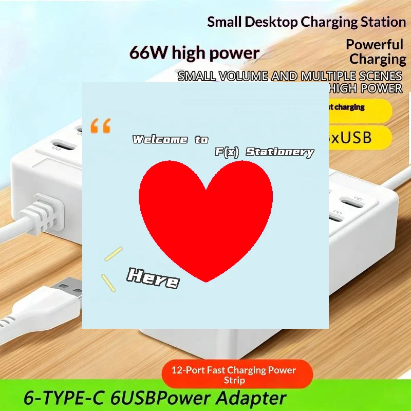 12 In 1 Power Strip Multi Port USB Charger Station Wall Desktop Power Adapter 6 USB 6 Type C Fast Charging Charger For Phone