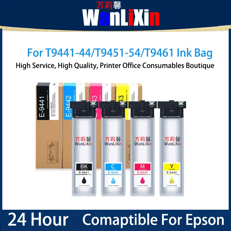 

1PIECE T9441 T9442 T9443 T9444 T9451 T9452 T9453 T9454 T9461 Ink Bag Comaptible For Epson WF-C5290DW WF-C5790DWF C5710DWFPrinter