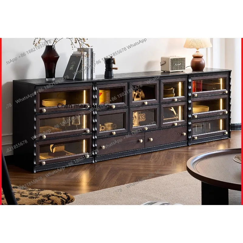 

Retro TV, floor-to-ceiling cabinet, living room, bedroom display, modular combination chest