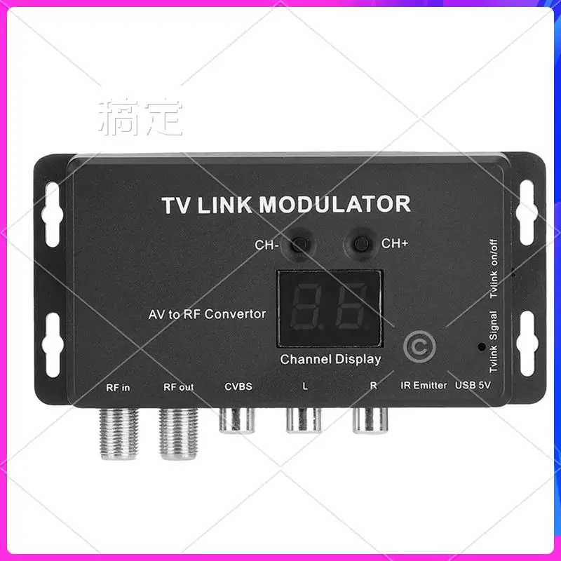 

T24C TM70 UHF TV LINK Modulator AV To RF Converter IR Extender With Channel Display USB 5V