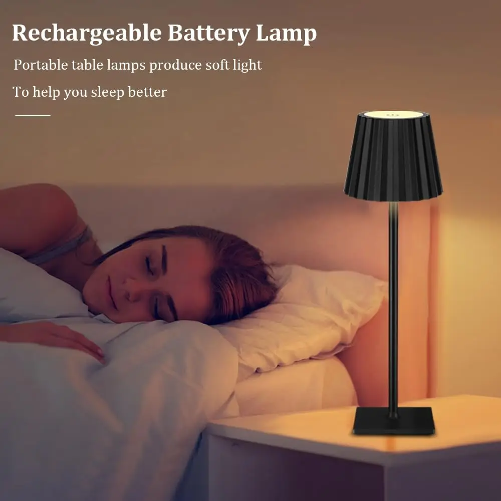 Cordless Table LampPortable LED Desk Lamp Rechargeable Touch Night Light Wireless Minimalist Table  Night Light for Bedroom lamp