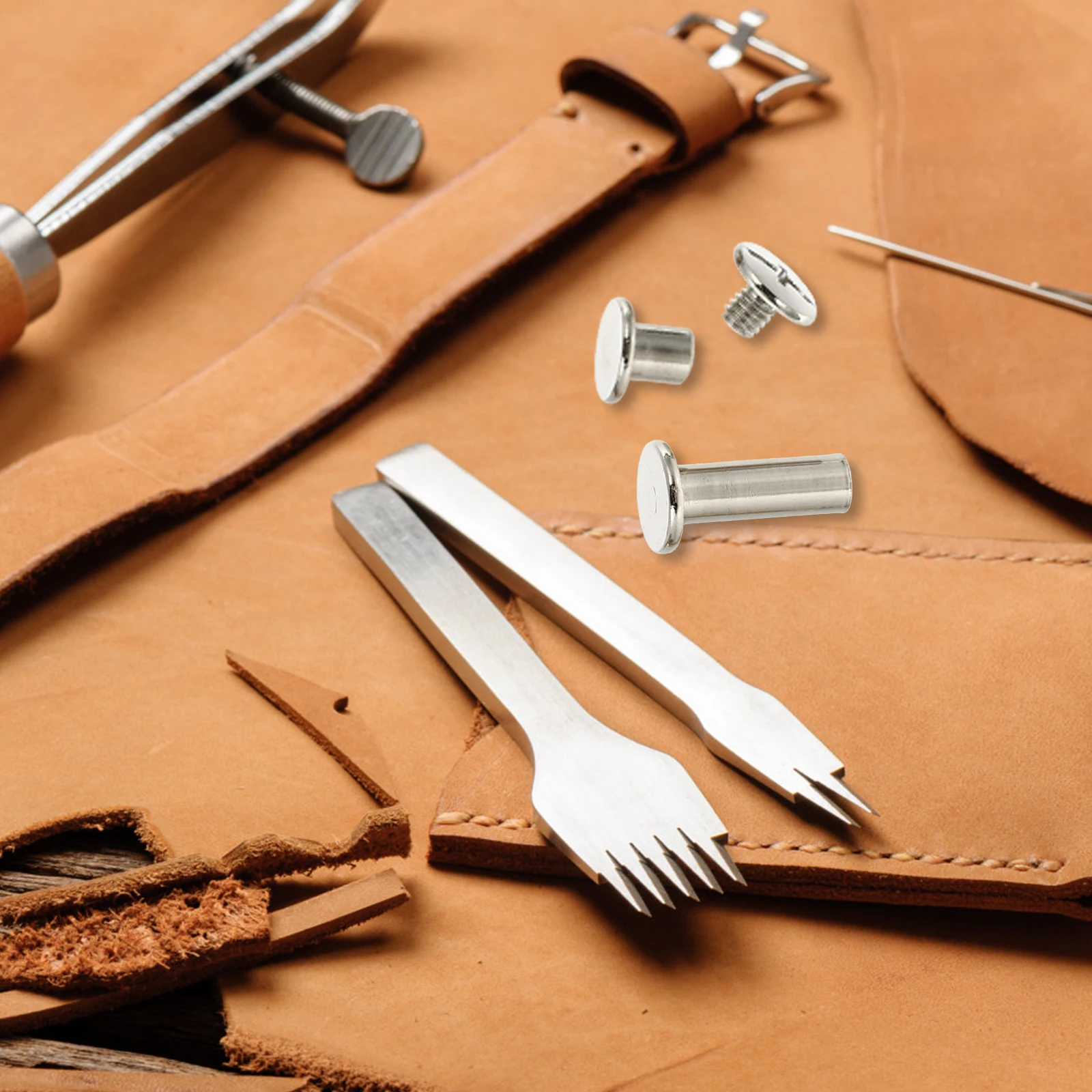 1 صندوق مسامير الصدأ ملزمة مقاومة Diy بها بنفسك Diy بها بنفسك سجل القصاصات الحرفية المعدنية المسمار آخر ملزمة المسمار المشاركات عدة