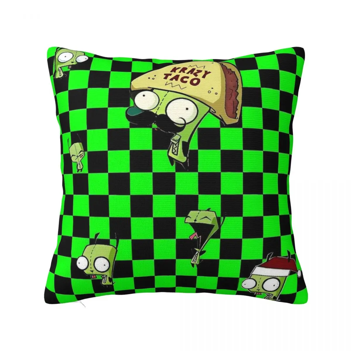 Invaders Zims 2025 Series Funny Character Pillow Cover Fashion Pillow Case Soft Cover Pillowcases For Sofa Bedroom Home Decor