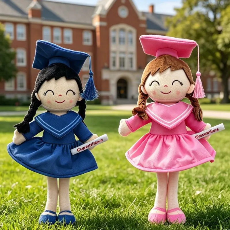 

New Cute Graduated Girl Plush Toy 35cm Multiple Styles Room Decoration Plush Doll Toy For Kid Gift