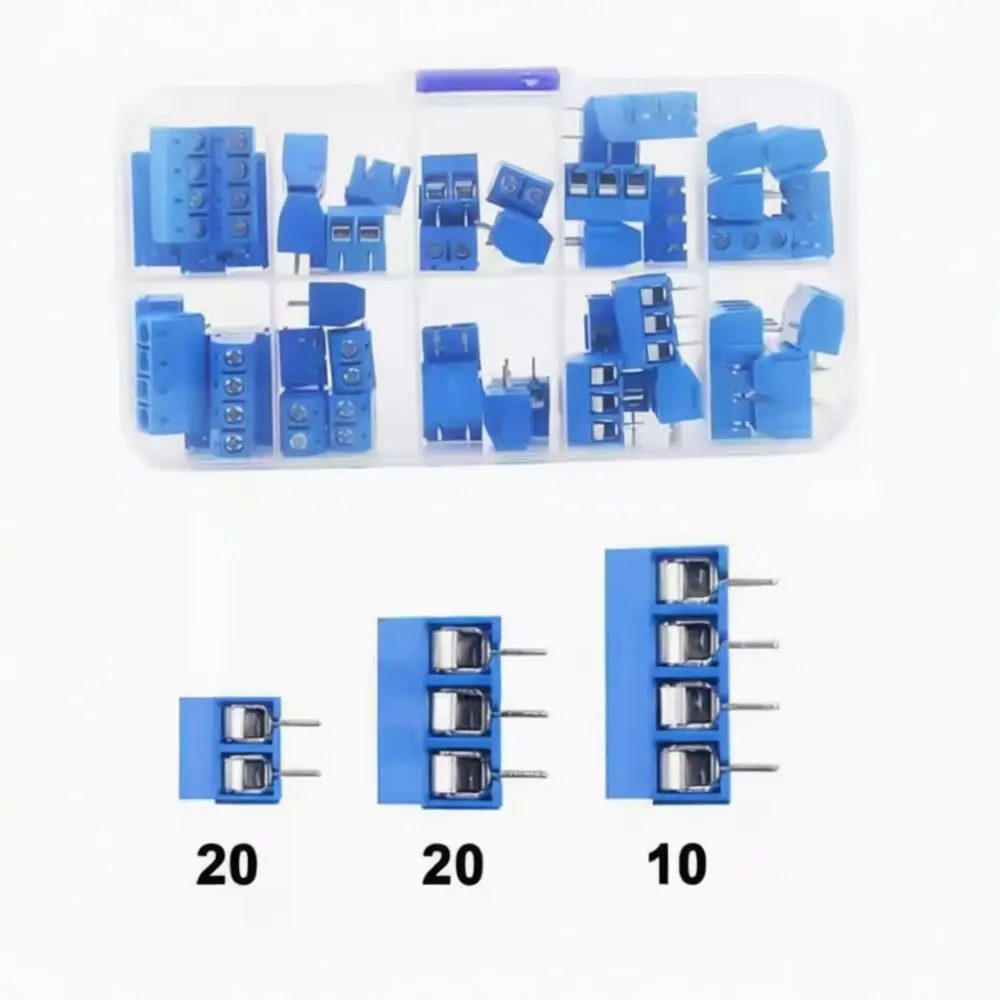 For Haisenda KF301 Connector 5.0mm Pitch Terminal Block Wiring Module Spliceable PCB Board Electric Circuit Plugin Set Box