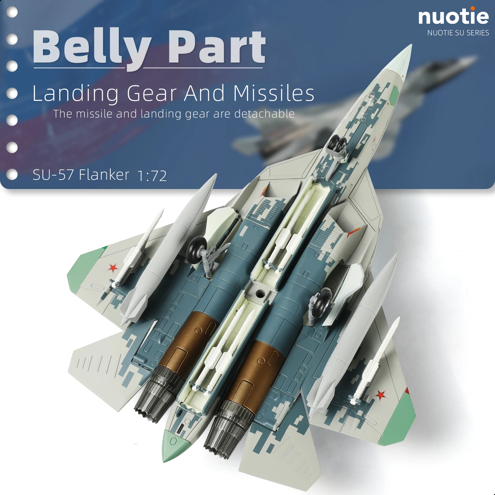 SU57-Digital-7 Fighter Model 1:72 Die-cast Metal Military Aircraft Aircraft Collectible Gift