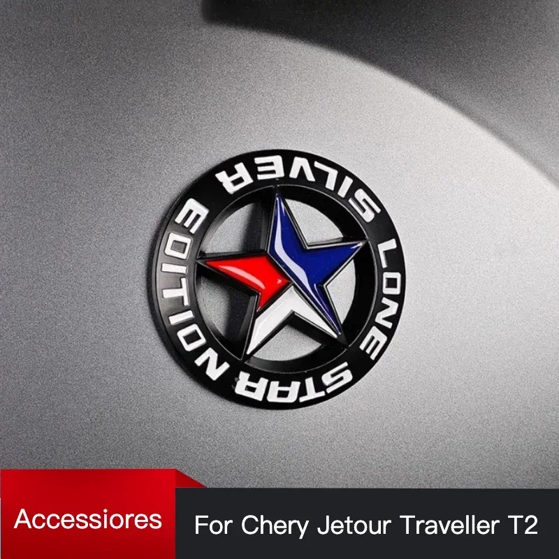 

For cherryJetour Traveller T2 2023 2024 Metal Five-pointed Star Decorative Stickers Modified Car Body Side Markings Parts