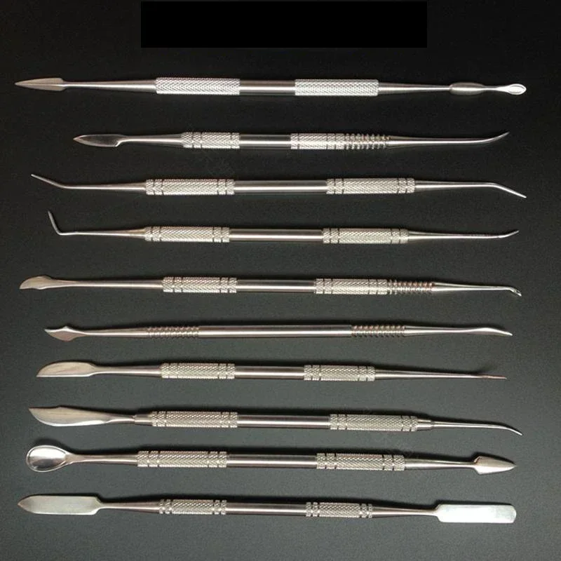 10 Pcs / Set Stainless Steel Soft Clay Tools Sculpting Smoothing Wax Pottery Ceramic Polymer Modeling Carved Accessories