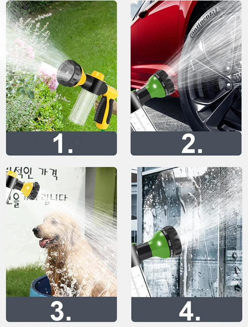 Multi-funktion hochdruck auto waschen wasser pistole schaum sprüher sprühflasche haushalt Wasser Pistole Tragbare Auto Waschmaschine Sprayer – Detail 10