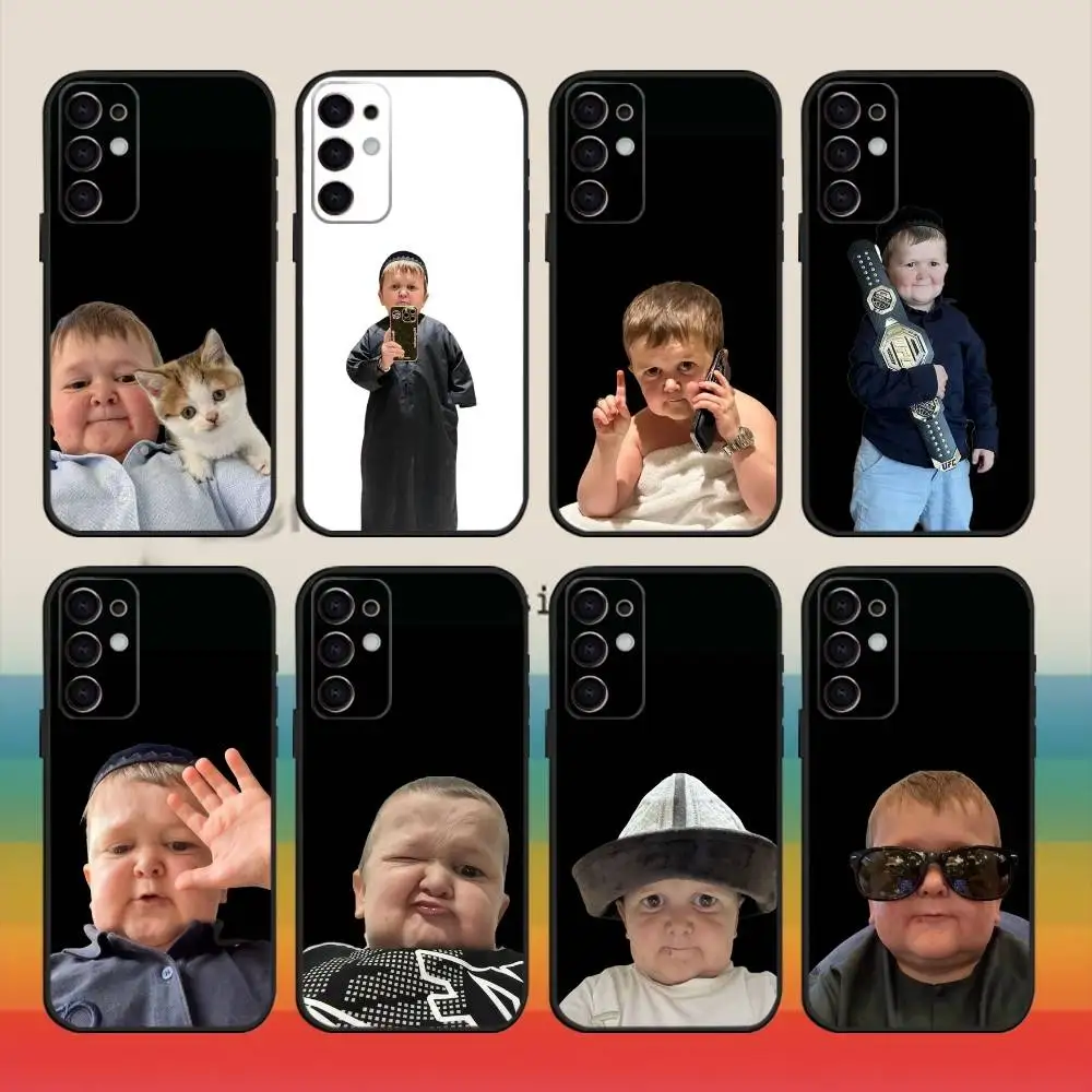 Śmieszne etui na telefon z Hasbulla Babaite na Samsunga S25, S24, S21, S22, S23, S30, Ultra, S20, Plus, Fe, Note, 10, 9, 5G, czarne.