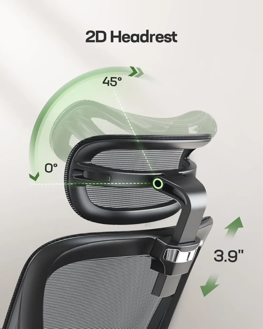 Ergonomic Office Chair with Adjustable Lumbar Support, Breathable Mesh Seat, Height and Armrest Adjustments, Black