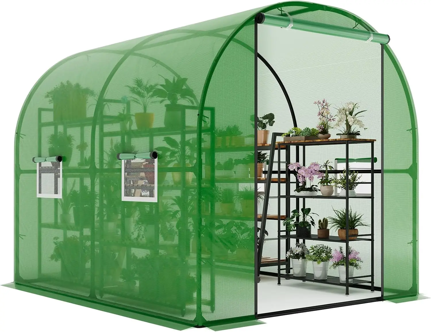 Tacleekii Outdoor Greenhouse Upgraded Portable Walk-in Heavy Duty Frame Large Garden Plant Hot House Hoop Greenhouse