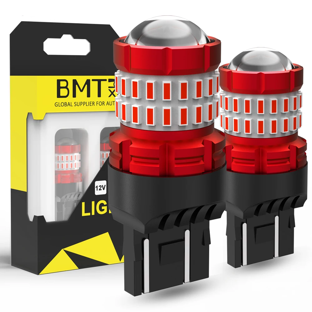 

BMTxms 2PCS T20 W21W 7440 WY21W LED Reverse Backup DRL Lamp 7443 W21/5W Led Brake Stop Light For VW PASSAT B7 Suzuki Swift Focus