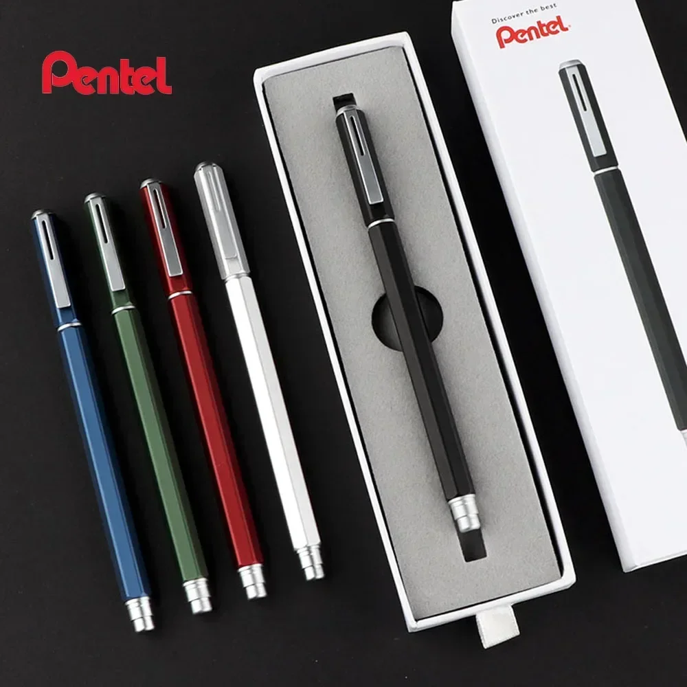 

1 шт. Ограниченная серия японский гелевая ручка Pentel BLN665 с шестигранным металлическим стержнем Подарочная коробка Подпись гладкий и быстросохнущий подарок для письма