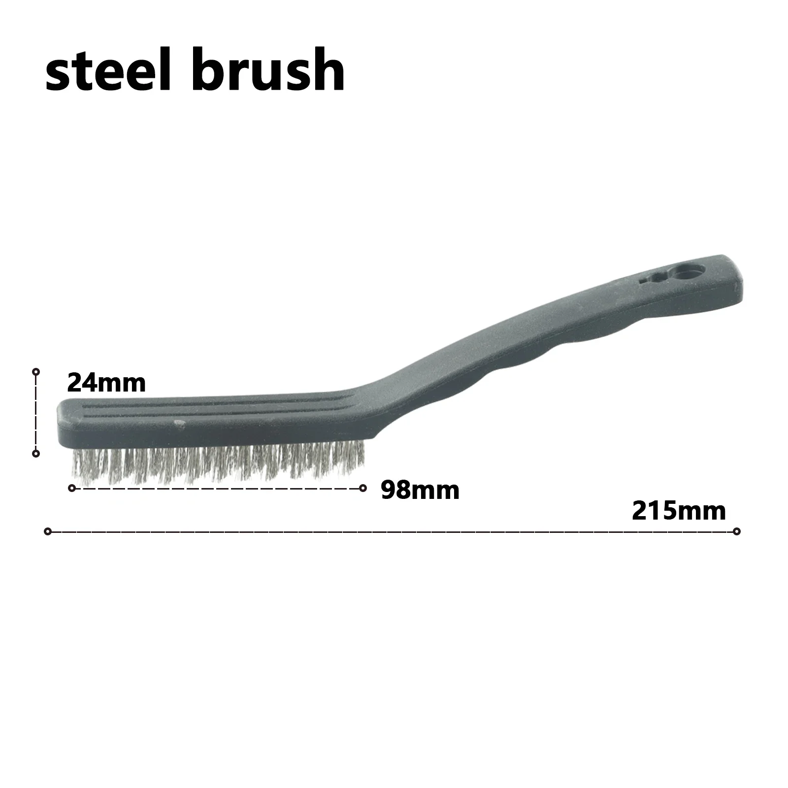 1pc 9Inch Wire Brush Steel Brass Nylon Clean Polished Metal Rust Proof Tool Steel Brass Cleaning Polish Grinder Metal Rust Brush