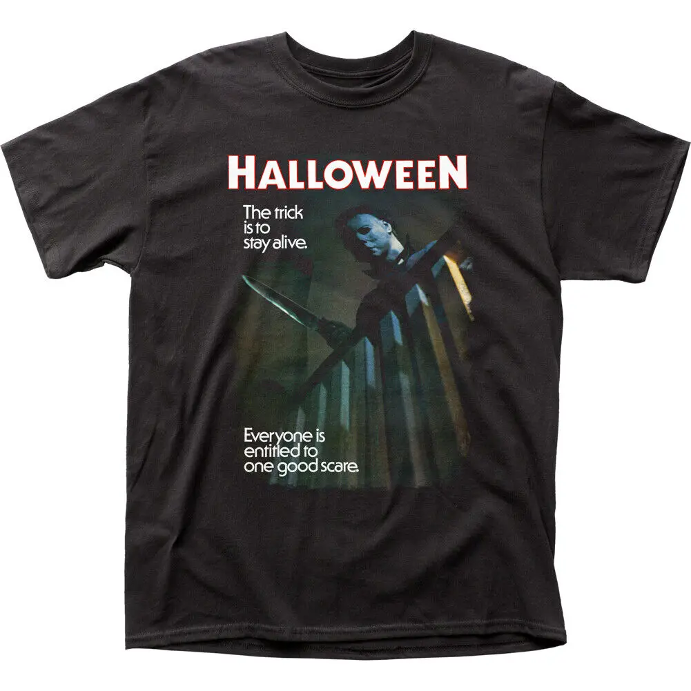 

Halloween One Good Scare T Shirt Mens Licensed Pop Culture Movie Retro Tee Black