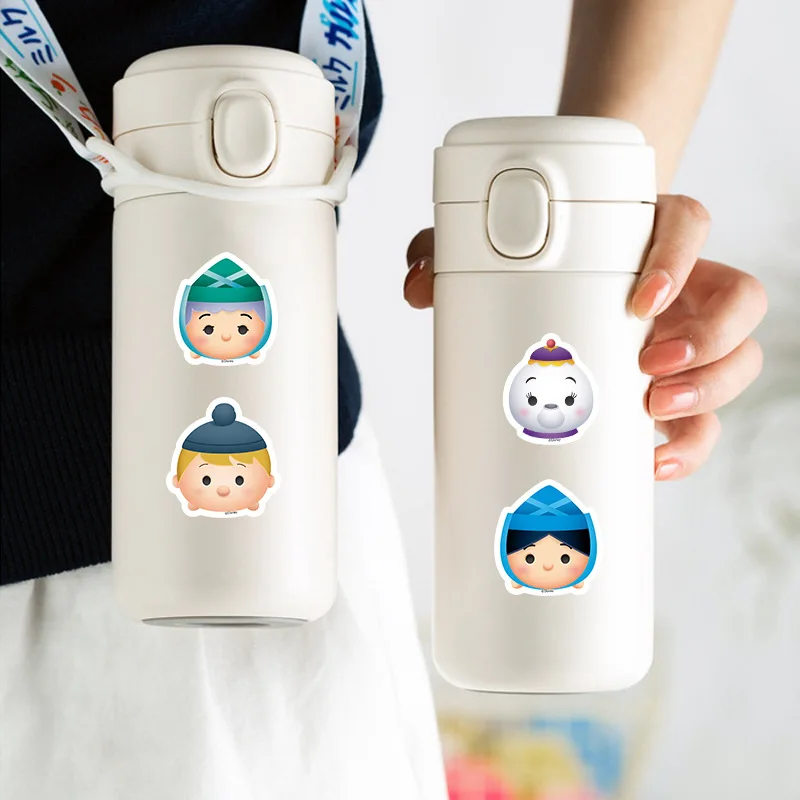 10/50 sztuk Disney Cartoon Tsum Tsum śliczne naklejki dla dzieci DIY Laptop garderoba telefon gitara kubek walizka samochód Kawaii naklejki zabawki