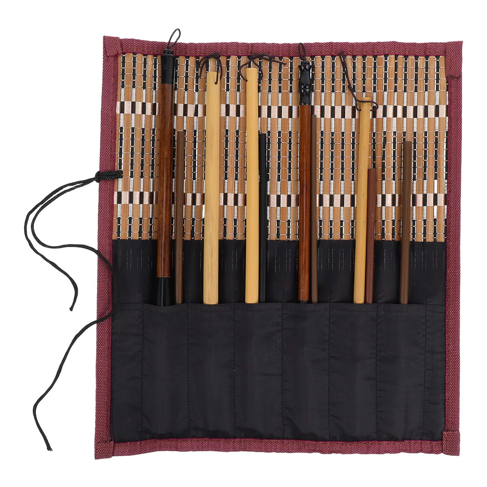 10Pcs Chinese Calligraphy Brush Pen Set Versatile Sizes Shapes for Writing Drawing Watercolor Painting Traditional Art Practice
