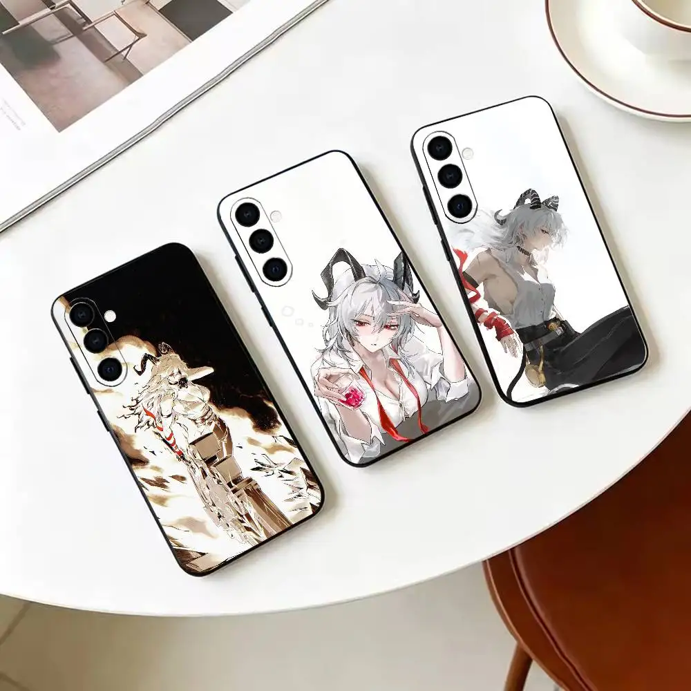 

W-Wuthering Waves Z-Zani Soft Silicone phone Case for Samsung Galaxy A73//A72/A70/A53/A52/A51 - Black