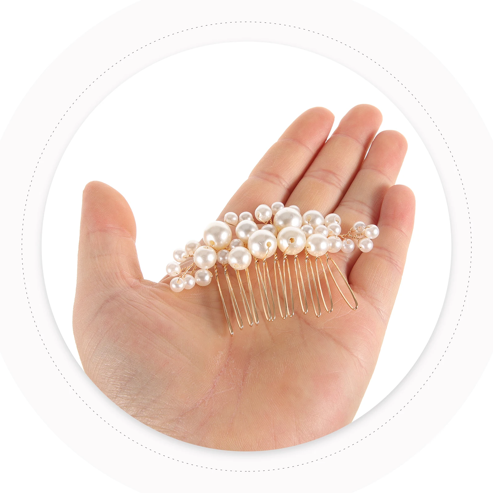 

7Pcs Pearl Hair Combs Bridal Hairpins Wedding Hair Accessories Sets for Women Bride Prom Party Headpiece for Wedding Decoration