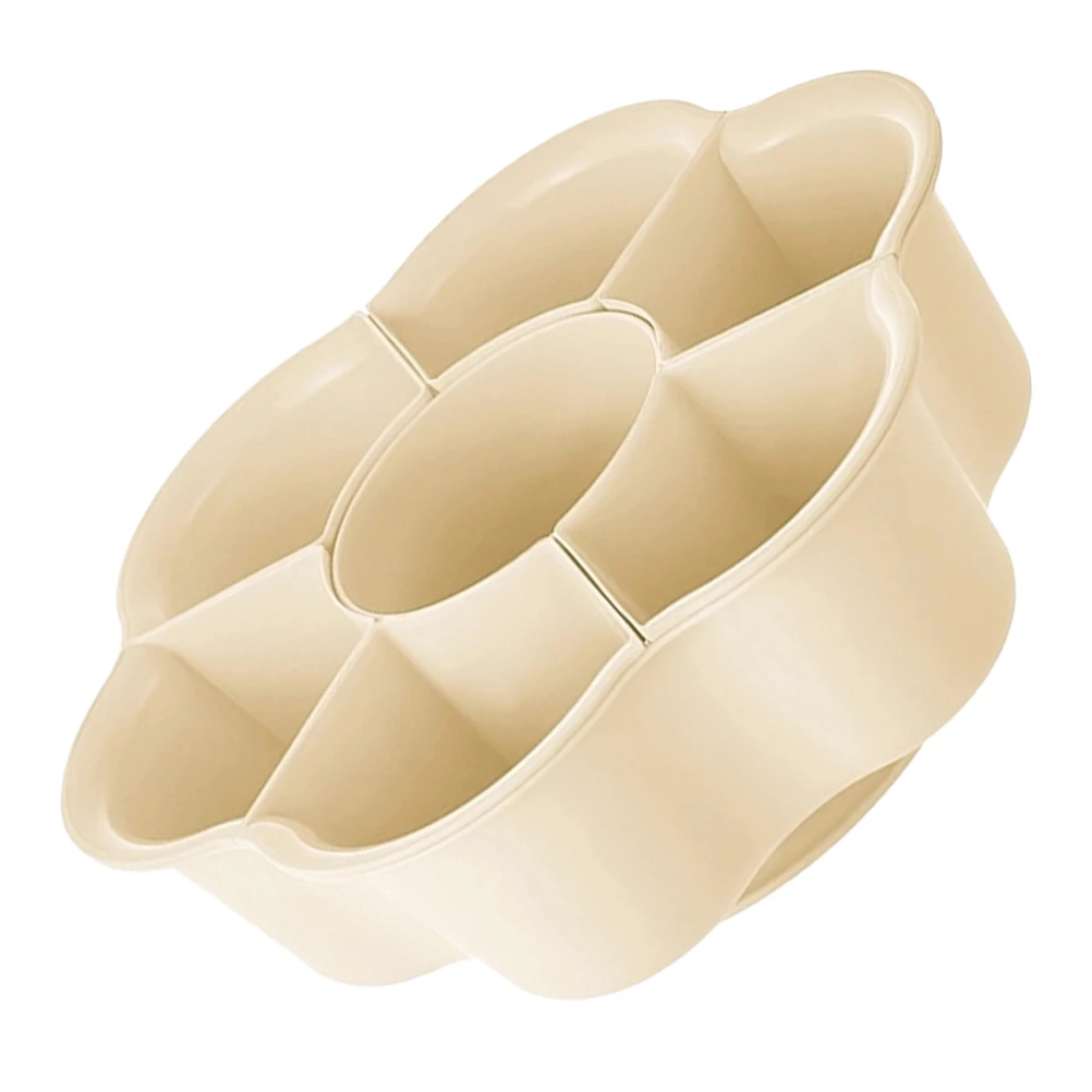 

Cream Hot Drain Platter Divided Rotating Veggie Tray Fruit Drainer Food Serving Dish Kitchen Divided Fruit Plate Barware 12cm